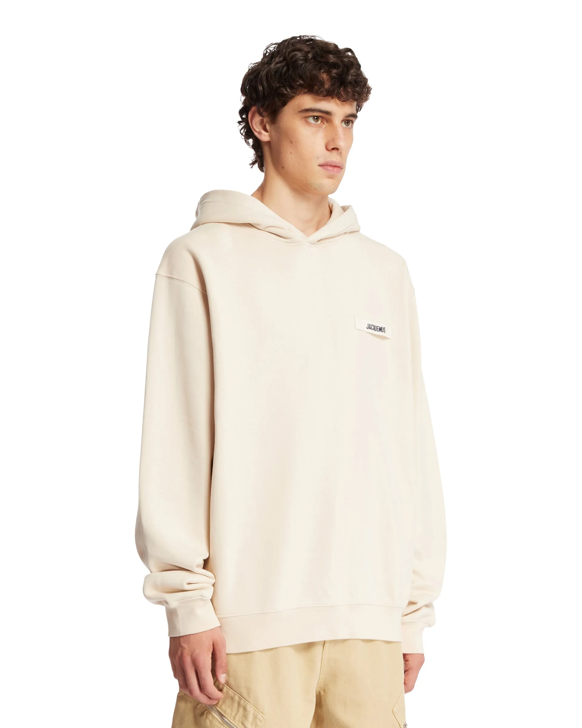 Beige Le Hoodie Gros Grain