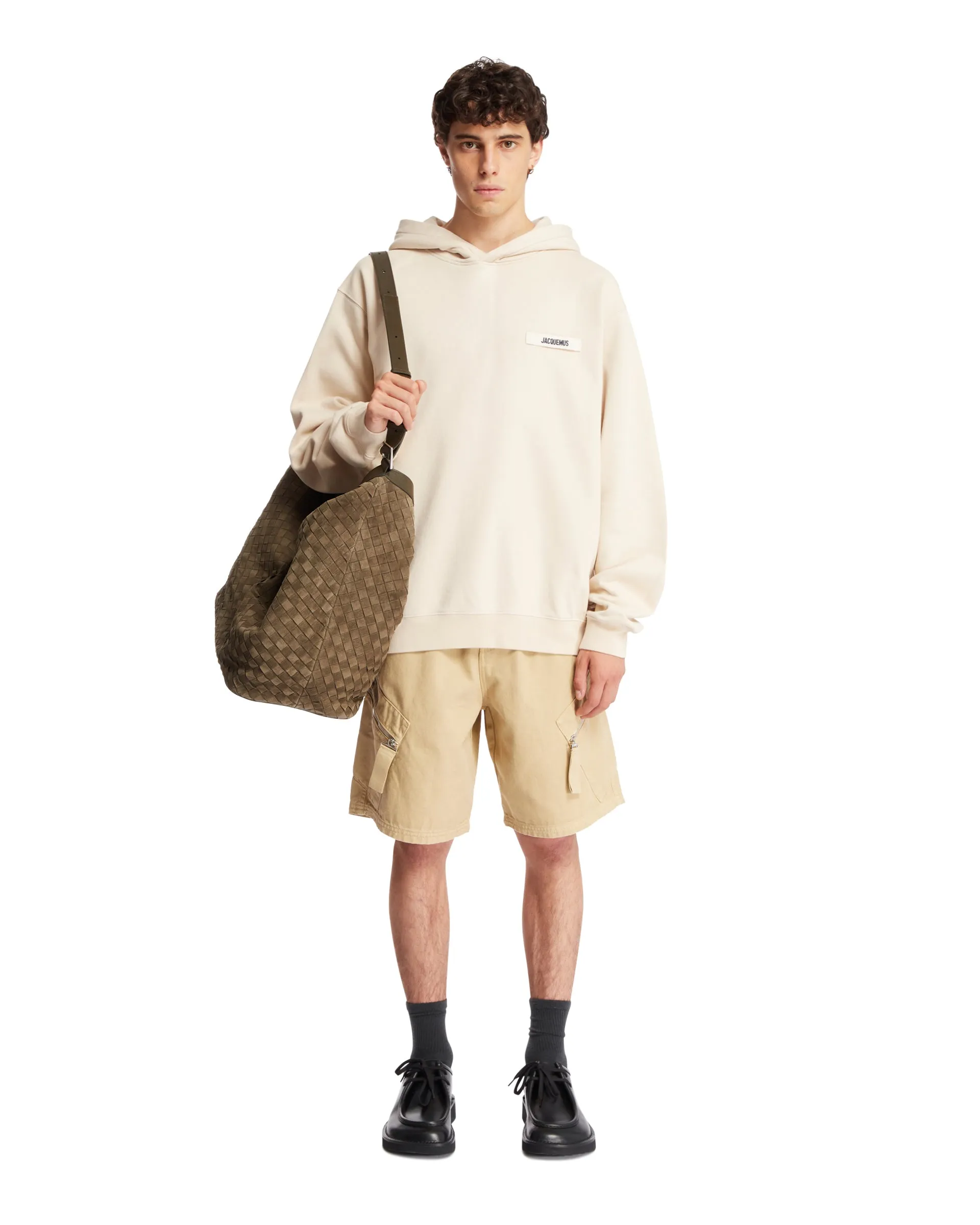 Beige Le Hoodie Gros Grain