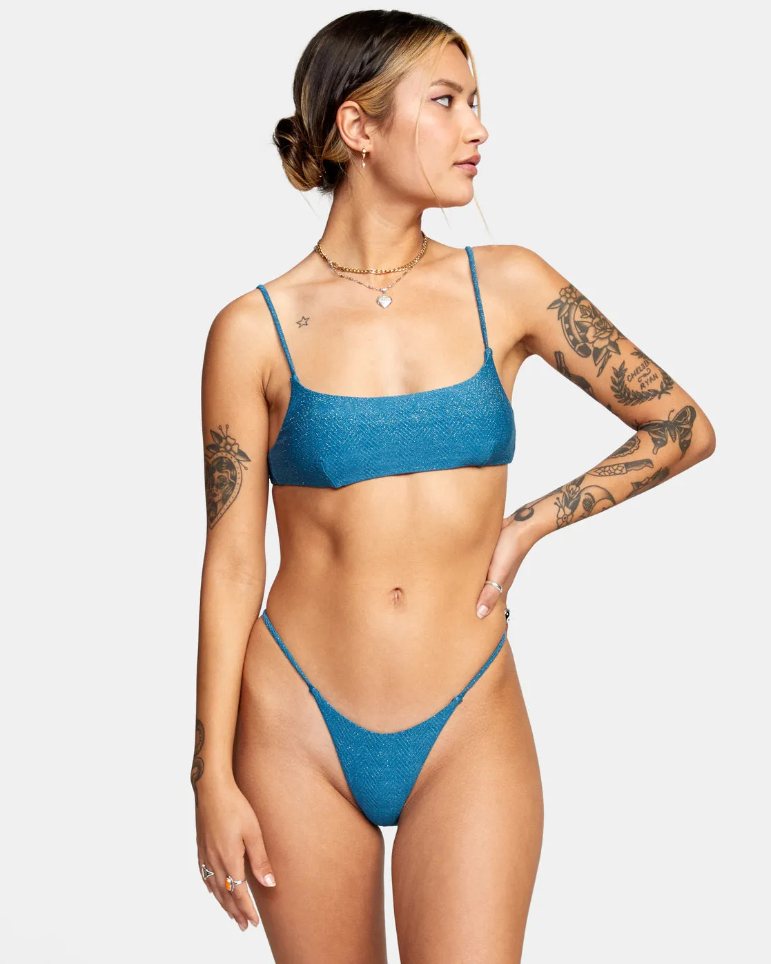 Brightside Bralette Bikini Top - Snorkel Blue