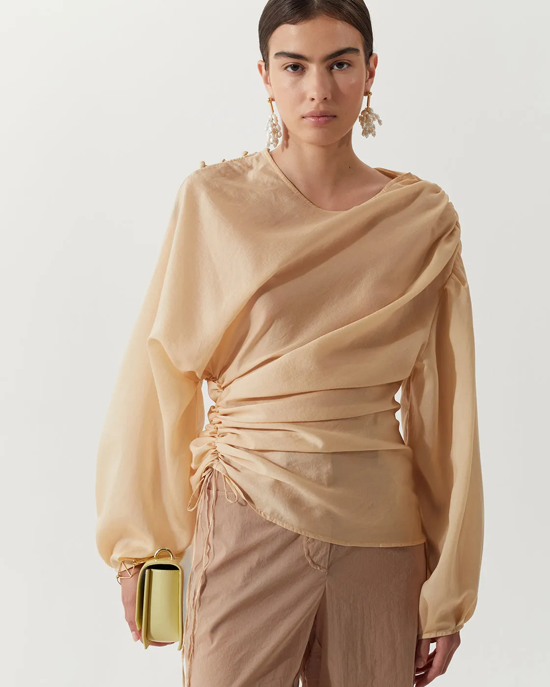 Ebba Top Tencel Blend Tan