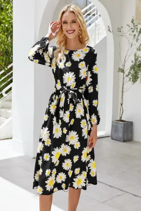 elveswallet Daisy Print Maxi Dress