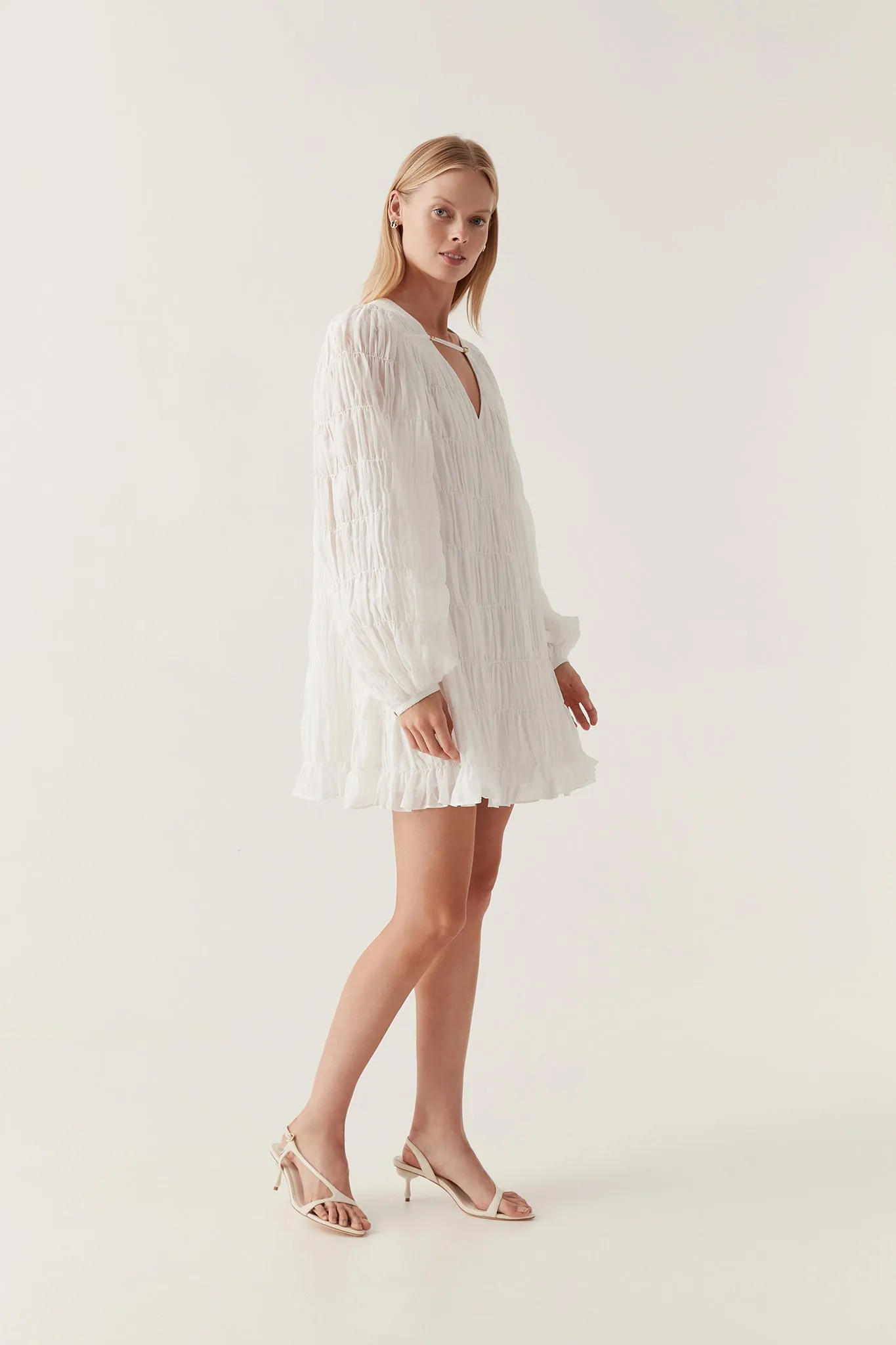 Evelina Ruched Mini Dress