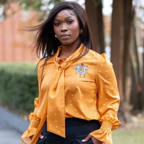 Gold SGRHO Polka Dot Blouse