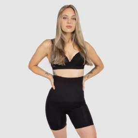 High-Waisted Mid Thigh Short, Black