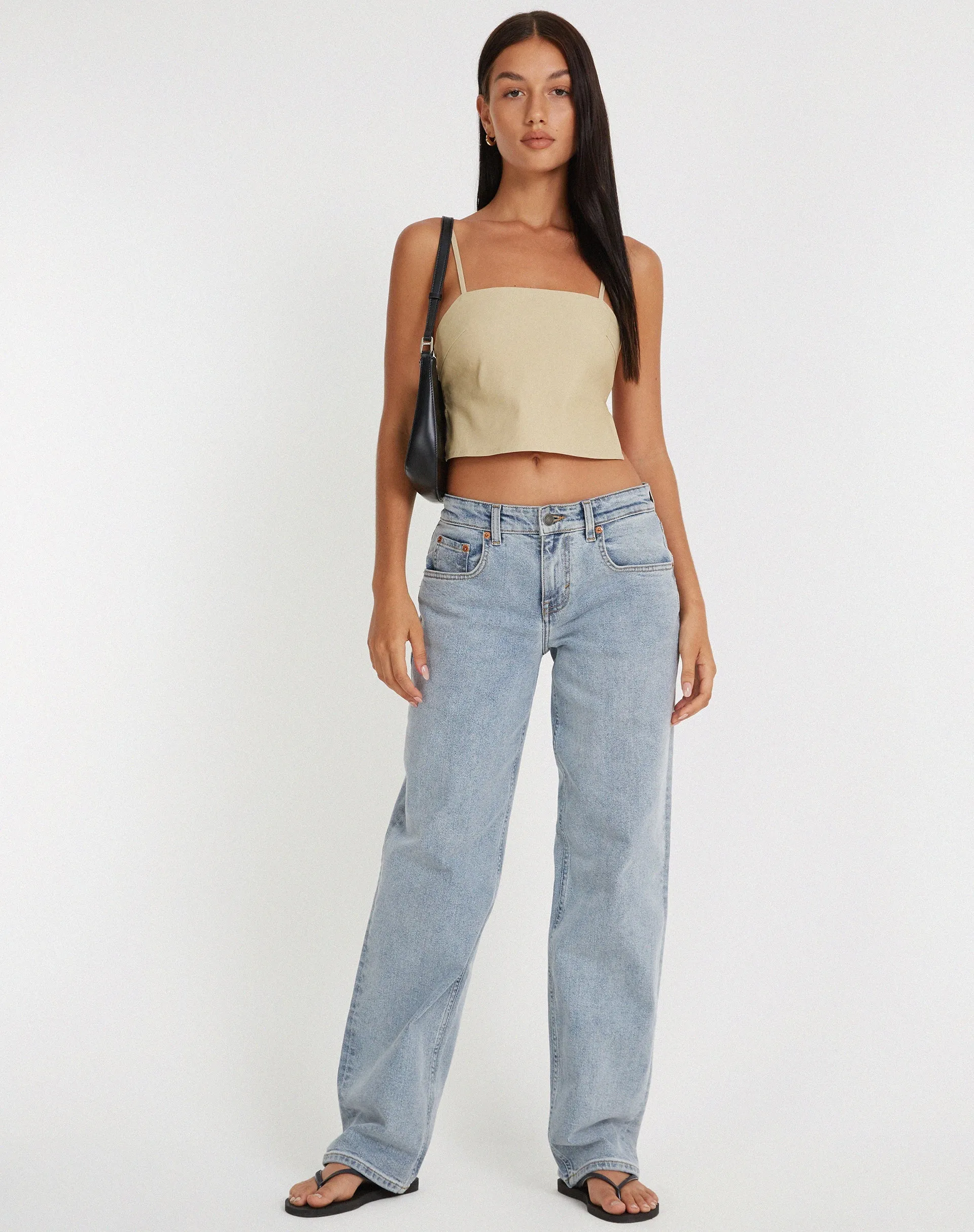 Merita Crop Top in Ecru