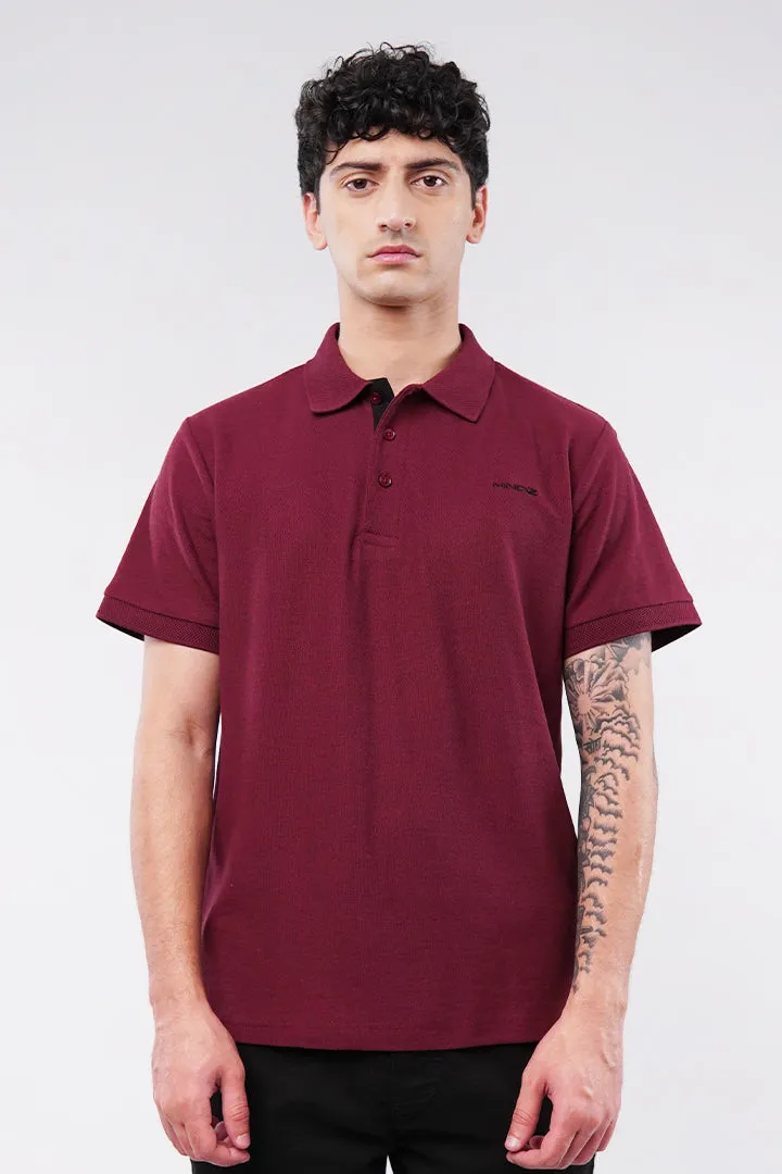 MNDZ Signature Polo Shirt - Maroon