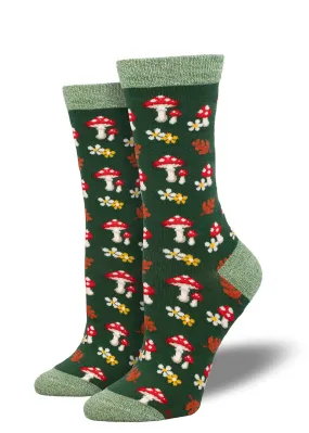 Mushroom Forest Women's Bamboo Socks