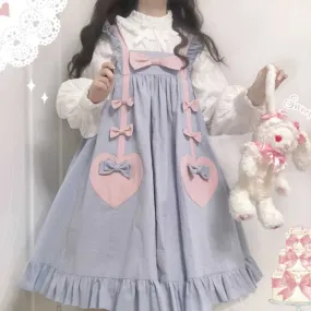 Pastel Lolita-Style Dress With Ribbons