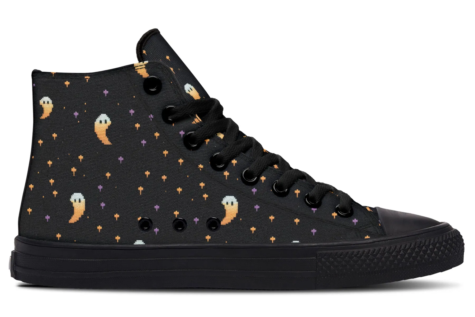 Spooky Soirée High Tops - Classic Premium Canvas Shoes with Comfortable and Durable Soles