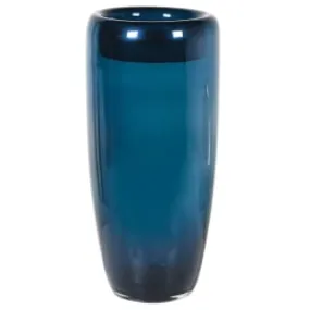 Tall Blue Glass Vase